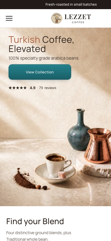 Today's homepage on a phone